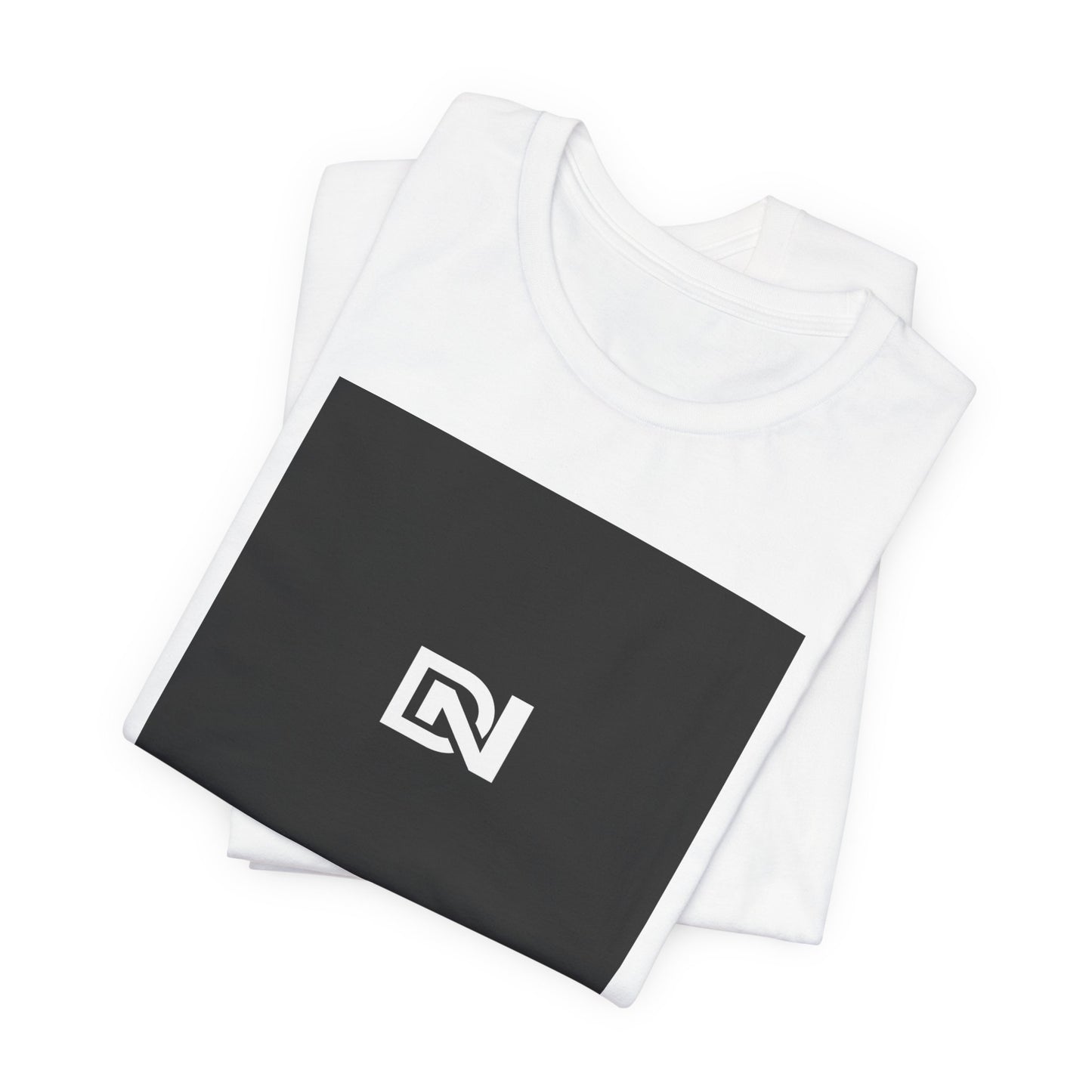 Minimal Monogram Logo Tee — Modern Black Square Graphic T-Shirt