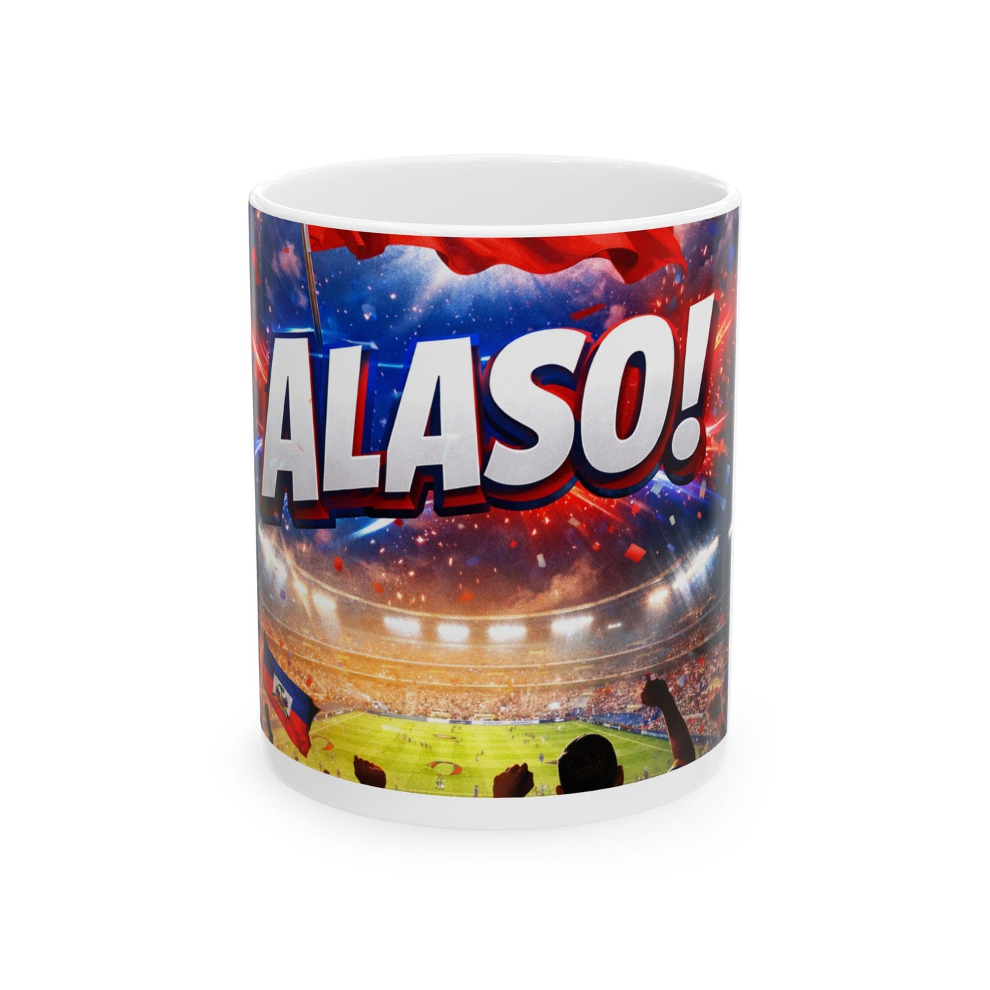Stadium Fan Ceramic Mug – Bold "ALASO!" Sports Crowd Design (11oz/15oz)