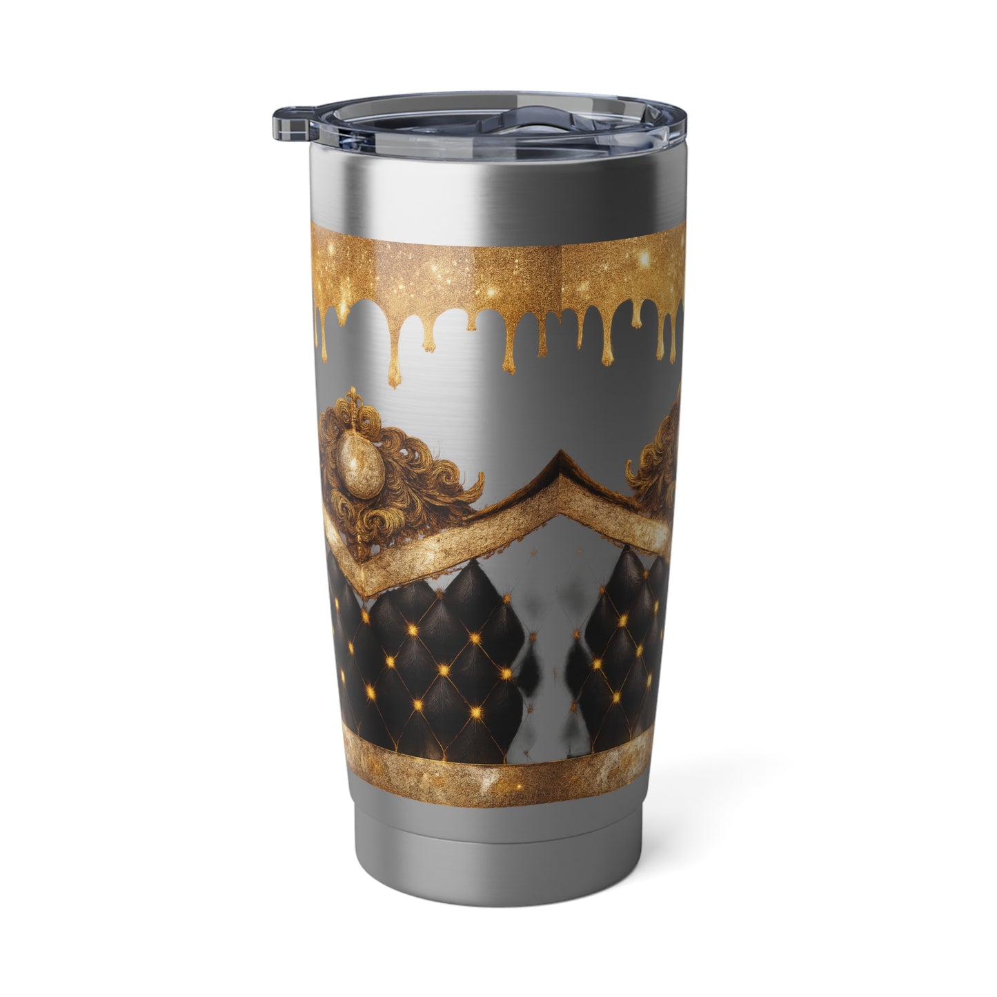 Vagabond 20oz Tumbler — Rustic Gold Drip Skull Travel Mug