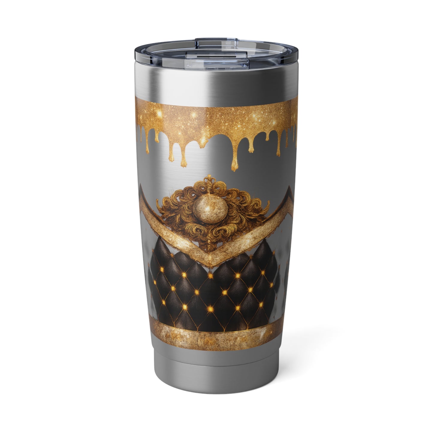 Vagabond 20oz Tumbler — Rustic Gold Drip Skull Travel Mug