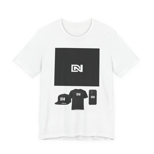 Minimal Monogram Logo Tee — Modern Black Square Graphic T-Shirt